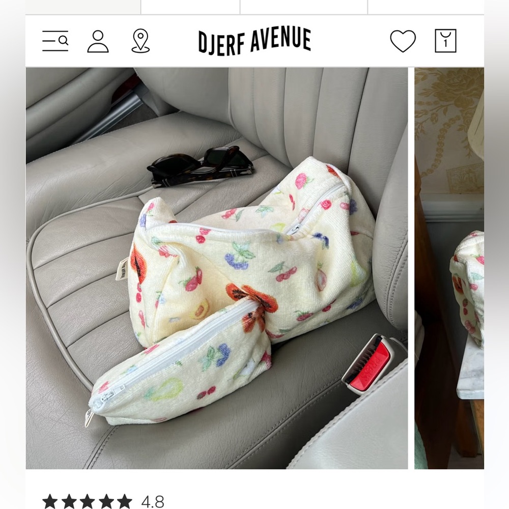 Djerf Avenue large terry bag in fruit